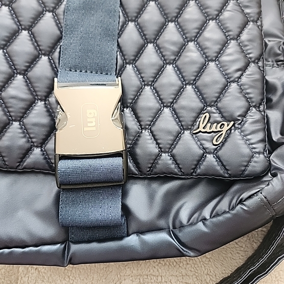 NEW LUG Metallic Indigo Harness Crossbody Bag NWT - Picture 2 of 9